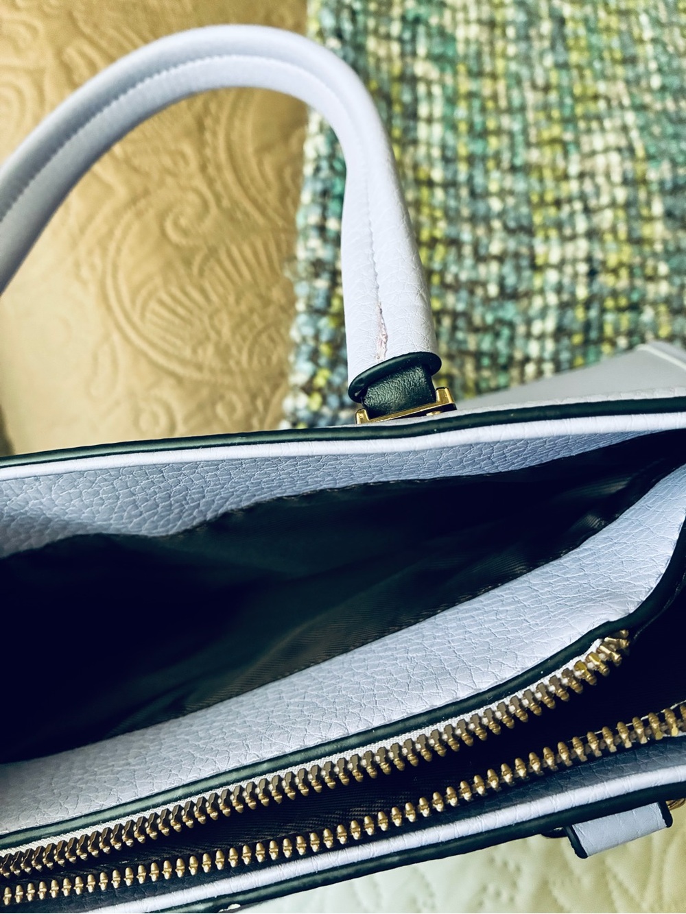 Lavendar Satchel with Gold Hardware - Picture 6 of 7